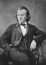 Johannes Brahms (1833-1897), German composer and pianist, c1866. Artist: Unknown
