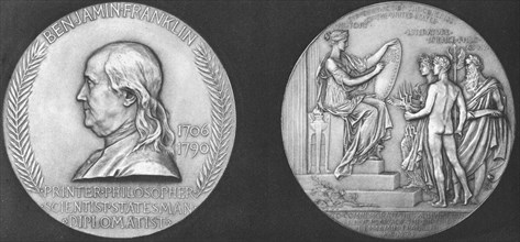 Medal struck to commemorate the 200th anniversary of the birth of Benjamin Franklin. Artist: Unknown