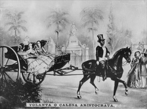 Horse and carriage of the aristocracy, c1910. Artist: Unknown