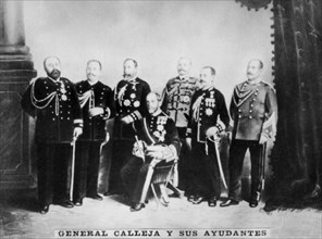 General Calleja and his Staff, c1910. Artist: Unknown
