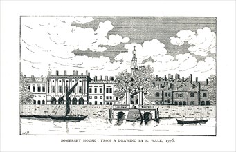 Somerset House London from a line drawing by S.Wale 1776. Artist: Wale