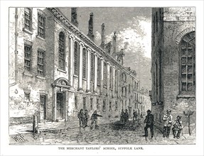 The Merchant Taylors School, Suffolk Lane, 1878 Artist: Walter Thornbury