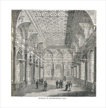 Interior of the Clothworkers Hall, 1878. Artist: Unknown