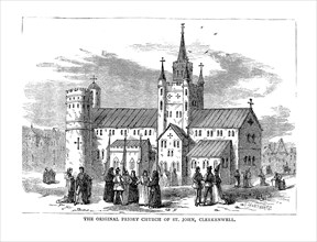 The Original Priory Church of St. John, 1878. Artist: Unknown
