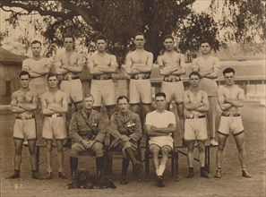 The Battalion Boxing Team of the First Battalion, The Queen's Own Royal West Kent Regiment. Poona, I Artist: Unknown