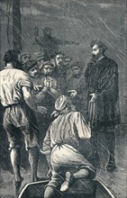 Vasco da Gama Refuses to Turn Back Again, 1904 Artist: Unknown.