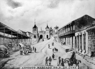Old market of Santiago de Cuba, (19th century), 1920s. Artist: Unknown.
