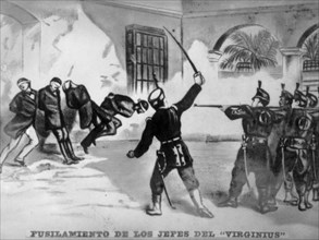 Executions of the chiefs of Virginius, (1873), 1920s. Artist: Unknown