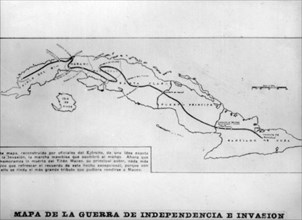 Map of the war of independence and invasion, (1895), 1920s. Artist: Unknown