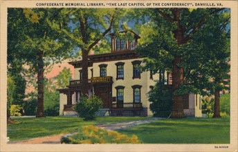 Confederate Memorial Library, Danville, Virginia, 1938. Artist: Unknown