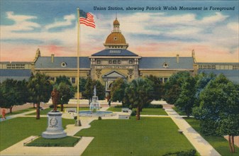 Union Station, showing Patrick Walsh in Foreground, 1943. Artist: Unknown
