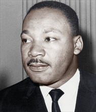 Martin Luther King Jnr, American black civil rights campaigner, c1968. Artist: Unknown