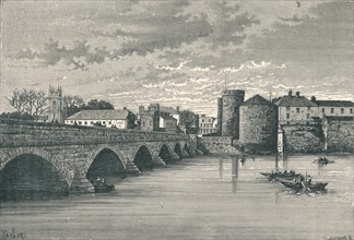 Limerick - Thomond Bridge and King John's Castle, 1896. Artist: Unknown