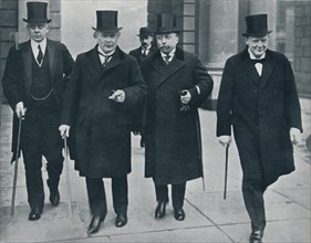 Russian Minister of Finance in England: M. Bark on his way to the House of Commons, 1914. Artist: Unknown