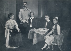 Murdered Archduke Francis Ferdinand with his wife and children, c1910. Artist: Unknown