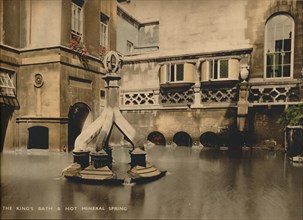 The Kings's Bath & Hot Mineral Spring, Bath, Somerset, c 1925. Artist: Unknown