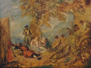 Camp Scene, c17th century, (1909) Artist: Jean-Antoine Watteau