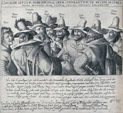 The Gunpowder Plot Conspirators and their Servant Bates, (1605), 1901. Artist: Unknown