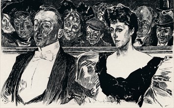 At The Theatre, c1876-1898, (1898). Artist: Charles Dana Gibson