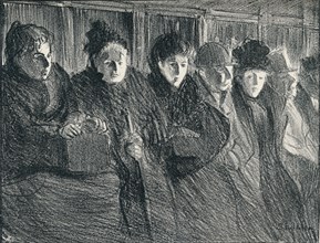 Inside A Tramcar, 1896, (1898). Artist: Theophile Alexandre Steinlen