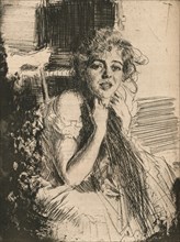 Portrait of Mlle Emma Rassmussen, 1904, (1906). Artist: Anders Leonard Zorn
