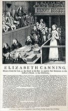 A broadside of 1754 reporting on the case of Elizabeth Canning, 1915. Artist: Unknown