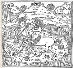 Theseus and the Centaur, Plutarch: Vitae Parallelae, 1491, (1917). Artist: Unknown