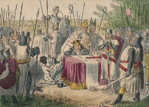 King John Signing Magna Charta, 1850. Artist: John Leech