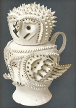 A Salt-Glaze Owl used as a jug, the head for a cup, c1730-c1755, (1913). Artist: Unknown