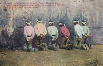 Shooting Cuban Prisoners in Moro Castle, Havana, Cuba, 1910. Artist: Unknown