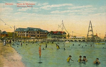 Marianao Bathing Beach, Havana, Cuba, c1910. Artist: Unknown