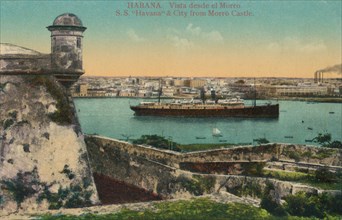 SS Havana and city from Morro Castle, Havana, Cuba, c1910. Artist: Unknown