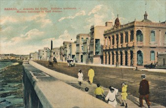 Modern buildings in Gulf Avenue, Havana, Cuba, c1910. Artist: Unknown