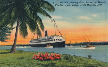 SS Florida, Miami, Florida, upon arrival from Havana, Cuba,  c1931. Artist: Unknown