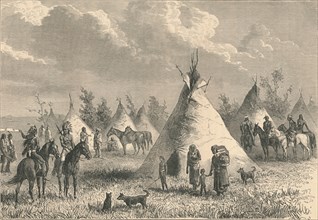Village of Prairie Indians, c19th century. Artist: Unknown
