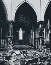 'Interior of the Temple Church after the fire', 1941. Artist: Unknown.