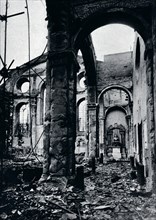 'Interior of the Church of St. Mary Le Bow, Cheapside burnt out in an air raid', 1941. Artist: Unknown.
