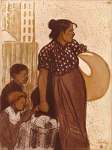 'La Blanchisseuse', c 1900. Artist: Theophile Alexandre Steinlen.