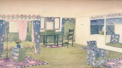 'A Country Cottage: Design for Bedroom', c1900 (1902). Artist: Mackay Hugh Baillie Scott.