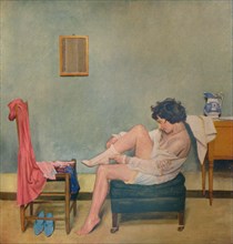'Girl Dressing', c20th century (1933). Artist: William Rothenstein.