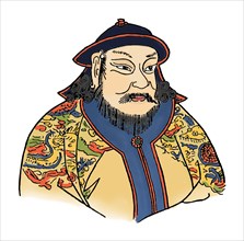 Kublai Khan (1215-1294) of the Mongol Empire and founder of the Yuan Dynasty, 1912. Artist: Unknown.
