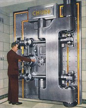 30-ton treasury door, 1938. Artist: Unknown.