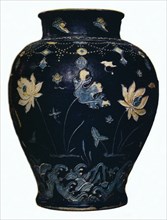 'Ming Dynasty, Fahua vase', 15th century. Artist: Unknown.