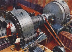 Pair of giant motors, 1938. Artist: Unknown.