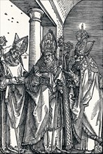 'Saints Nicholas, Ulrich and Erasmus', 1508 (1906).  Artist: Albrecht Durer.