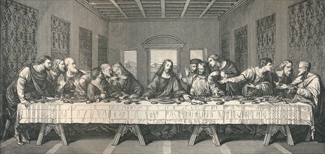 The wall painting of `The Last Supper`, at Milan, 1883. Artist: Unknown.
