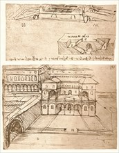 Two drawings of plans for towns, c1472-c1519 (1883). Artist: Leonardo da Vinci.