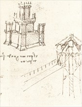 Drawing of projects for castles and villas, c1472-c1519 (1883). Artist: Leonardo da Vinci.