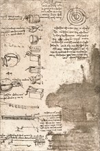 Drawing of musical instruments and other objects, c1472-c1519 (1883). Artist: Leonardo da Vinci.