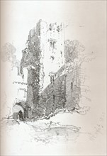 'Crookston Castle, near Paisley', 1840. Artist: Henry Bright.